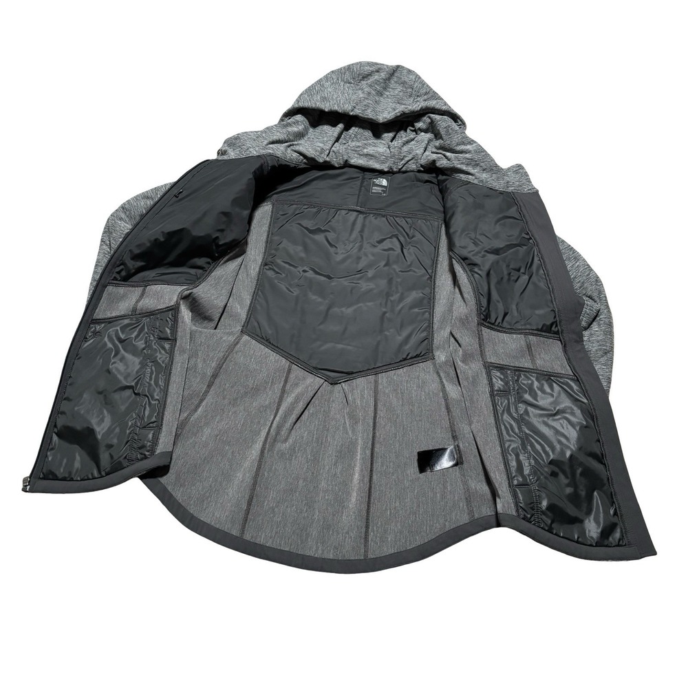 The North Face Pseudio Jacket Women's Large Gray Hooded Insulated Quilted 20x28 - Picture 2 of 6